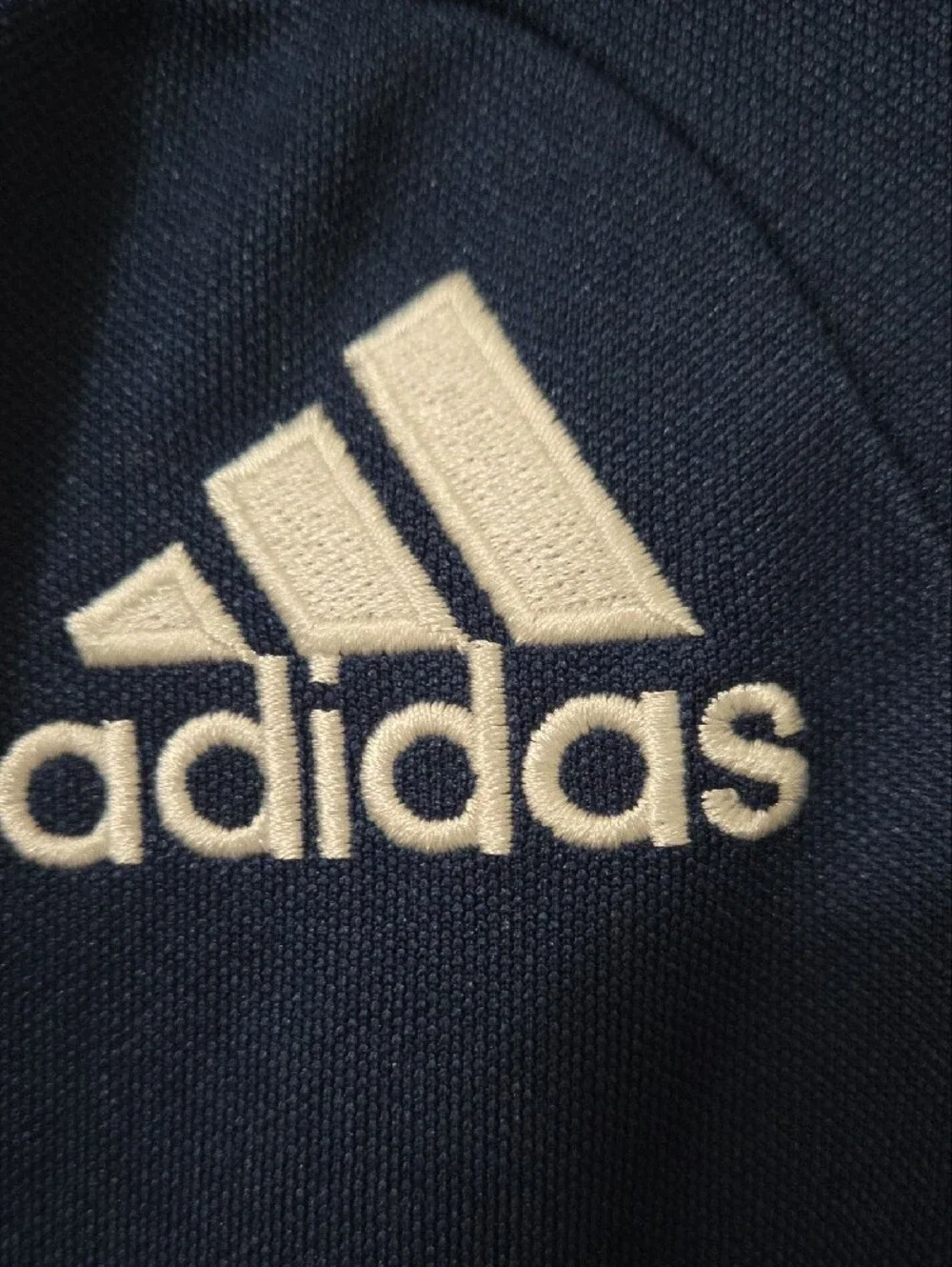 adidas Navy and White Lightweight Track Jacket